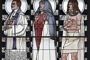 Leopold Prints: Stained glass by Koloman Moser, Am Steinhof church (Church Leopold), Vienna, Austria
