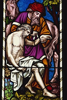 Northamptonshire Prints: Stained glass, Northamptonshire, England, United Kingdom, Europe