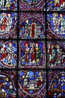 Images Dated 1st June 2009: Stained glass, Notre-Dame de Chartres Cathedral, UNESCO World Heritage Site, Chartres