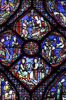 Images Dated 1st June 2009: Stained glass, Notre-Dame de Chartres Cathedral, UNESCO World Heritage Site, Chartres