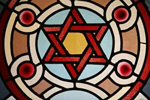 Images Dated 12th October 2006: Stained glass window in Eldrige Street Synagogue, Manhattan, New York