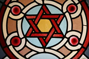 Images Dated 12th October 2006: Stained glass window in Eldrige Street Synagogue, Manhattan, New York