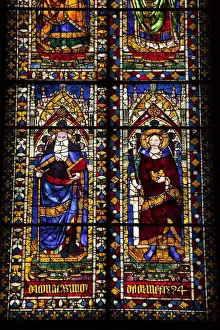 Windows Prints: Stained glass windows in the Basilica di Santa Maria del Fiore (Florence Cathedral)