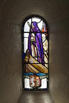 Images Dated 7th May 2009: Stained glass windows in St. Margarets Chapel, built between 1124 and 1153