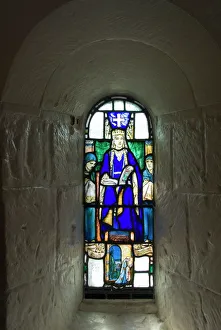 Images Dated 7th May 2009: Stained glass windows in St. Margarets Chapel, built between 1124 and 1153