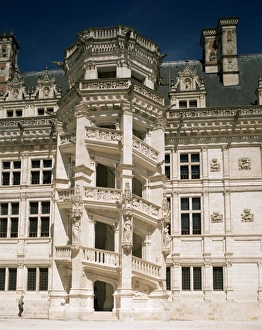 Blois Prints: Staircase, Chateau of Blois, Loir-et-Cher, Centre, France, Europe