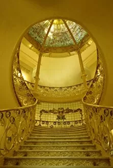 Staircase, Society of Authors, Longoria Palace, Madrid, Spain, Europe