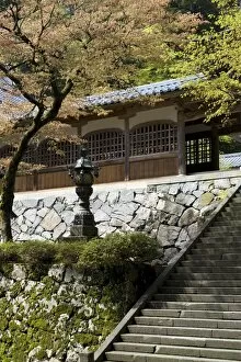 Images Dated 27th April 2009: Stairway at Chujakumon gate at Eiheiji Temple, headquarters of Soto sect of Zen Buddhism
