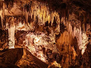 New Mexico Prints: Stalactites in the main cave at Carlsbad Caverns National Park