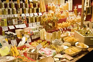 Christkindlmarkt Prints: Stall with health products at Christkindlmarkt (Christmas Market), Spittelberg