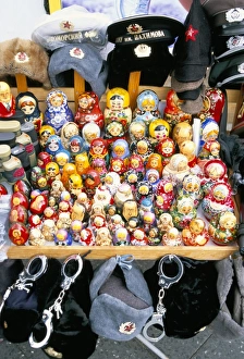 Russian Doll Prints: Stall selling souvenirs