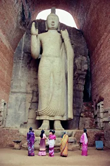 Tall Prints: Standing Buddha statue