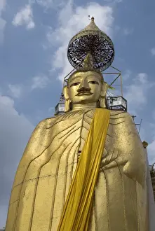 Sash Prints: Standing Buddha statue, Wat Intharawihan (Standing Buddha Temple)