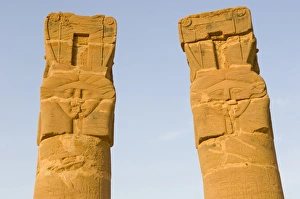Images Dated 14th September 2005: The standing columns of the temple of the goddess Mut at Jebel Barkal, UNESCO World Heritage Site