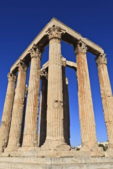 Athens Prints: Standing Corinthian columns, early morning