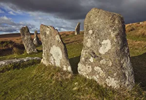 Mystery Prints: Standing stones at the prehistoric Scorhill Stone Circle, on Gidleigh Common, Dartmoor