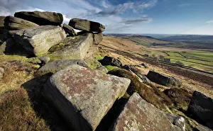 Surface Processes Prints: Stannage Edge, Hope Valley, Derbyshire, England, United Kingdom, Europe