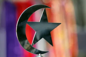 Kuala Lumpur Prints: Star and crescent symbol of Islam, Jamek Mosque (Masjid Jamek Sultan Abdul Samad)