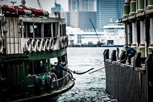 Moorings Prints: Star Ferry with Hong Kong in the background, Hong Kong, China, Asia