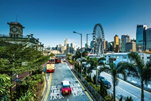 Road Marking Prints: Star Ferry Terminal, Central, Hong Kong, China, Asia