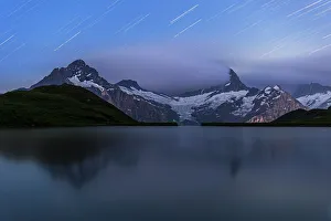 Grindelwald Prints: Star trail over Bachalpsee and the Bernese Oberland mountains