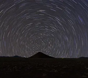 Time Prints: Star trail over Cono de Arita, Salar de Arizaro, Puna, Salta, Argentina