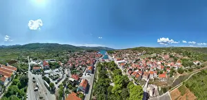 Streets Prints: Stari Grad old town view over the UNESCO site and Stari Grad plain in Hvar