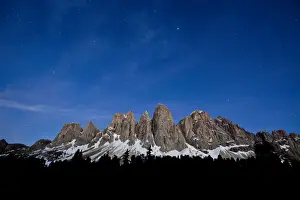 Starry Sky Prints: The starry sky above the Odle-Villnoss massif in the Puez-Odle Nature Park