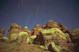 Waste Land Prints: Starstreaks over rock formations