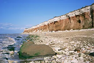 Surface Processes Prints: Start or end of The Wash, Hunstanton Cliffs, Norfolk, England, United Kingdom, Europe