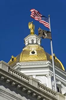 Images Dated 17th October 2007: State Capitol dome, Concord, New Hampshire, New England, United States of America