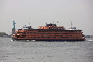 Staten Island Ferry and Statue of Liberty, New York City, New York, United States of America