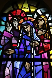 Calvados Prints: Station of the Cross, stained glass in Sainte Therese Basilica