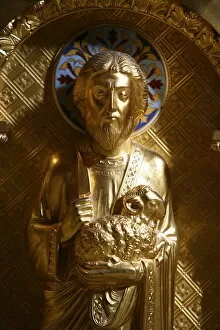 Images Dated 1st September 2006: Statue of Abraham in Saint-Martin d Ainay Basilica, Lyon, Rhone, France, Europe
