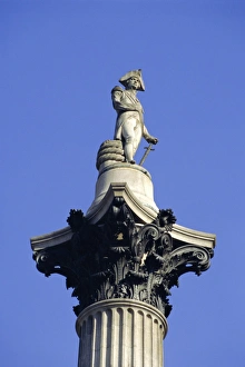 Uniform Prints: Statue of Admiral Lord Nelson, Nelsons Column, Trafalgar Square, London, England, UK