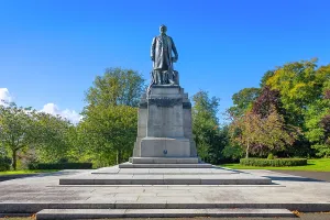 Fife Prints: Statue of Andrew Carnegie in Pittencrieff Park within Dunfermline
