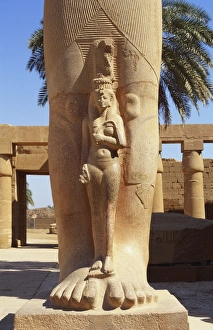 Art And Craft Prints: Statue of Bant Anta and Ramses II, Temple of Karnak, Luxor, Egypt