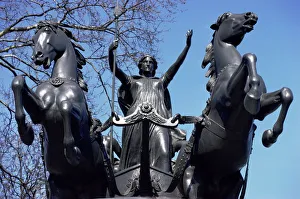 Horse Prints: Statue of Boadicea, Westminster, London, England, United Kingdom, Europe
