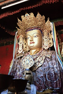 Statue of the Buddha, Lhasa, Tibet, China, Asia
