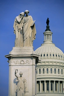 Washington Dc Prints: Statue on Capitol Hill, Washington D