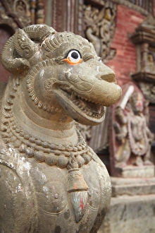 Statue at Changu Narayan Temple, Bhaktapur, UNESCO World Heritage Site, Kathmandu Valley, Nepal, Asia
