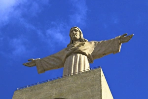 Plinth Prints: Statue of Christ, Cristo Rei, Lisbon, Portugal, South West Europe