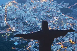 Brazil Prints: Statue of Christ the Redeemer, Corcovado, Rio de Janeiro, Brazil, South America