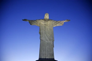 The statue of Christ the Redeemer on top of the Corcovado mountain, Rio de Janeiro, Brazil, South America
