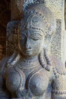 Kerala Prints: Statue detail, Padmanabhapuram palace, Kerala, India, Asia