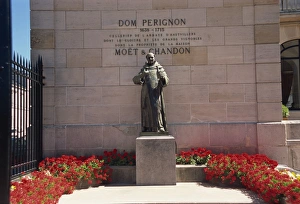 Champagne Ardenne Prints: Statue of Dom Perignon, Epernay, Champagne Ardenne, France, Europe