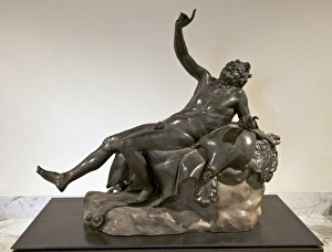 Images Dated 28th April 2010: Statue of Drunken Satyr from La Villa Dei Papiri in Herculaneum, National Archaeological Museum