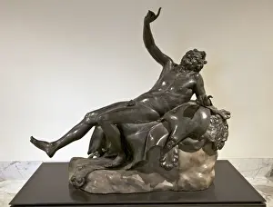Museo Archeologico Nazionale Prints: Statue of Drunken Satyr from La Villa Dei Papiri in Herculaneum