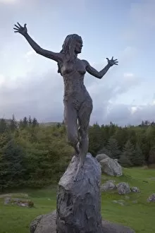 Images Dated 21st September 2008: Statue of the elf girl Tarira, fantasy figure of the author William Heinesens