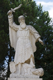 Images Dated 27th July 2007: Statue of Elias at El Muhraqa, Israel, Middle East